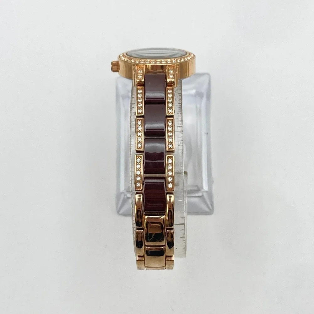 Armitron Now Women's Watch 24mm Rose Gold Tone Ceramic Crystals New Battery 7